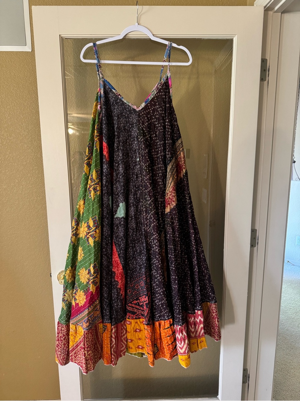 Kantha women's dress with pockets in both sides fits a size small to X-Large - Picture 3 of 9